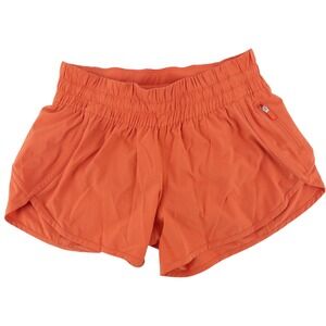 Lululemon Women's 8 Tracker Shorts Orange LR Lined Running Training Athleisure